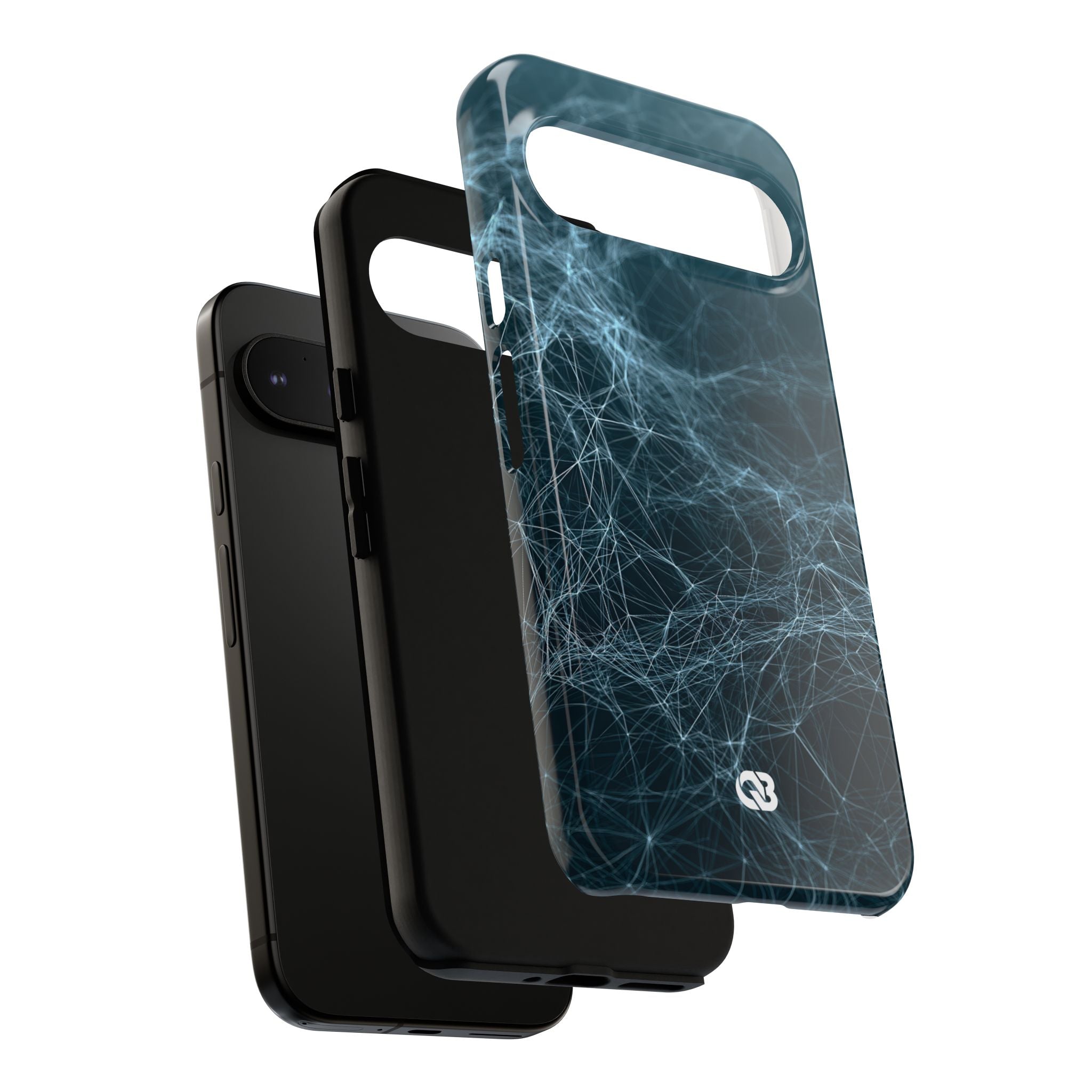 Teal Tough Phone Case for Google Pixel - Arctic Neural Mesh