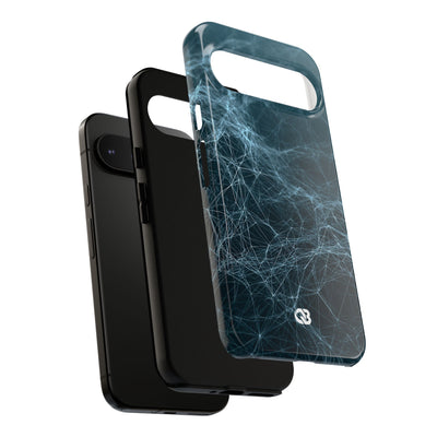 Teal Tough Phone Case for Google Pixel - Arctic Neural Mesh