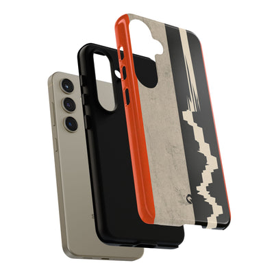 Orange Tough Phone Case for Samsung - Orange Monolith Rift
