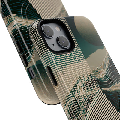 Green Tough 2.0 Magsafe Phone Case for iPhone - Lunar Moss Topography