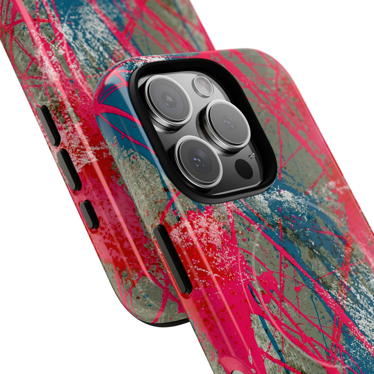 Neon Static Drip · Tough 2.0 Magnetic Phone Case for iPhone · Pink