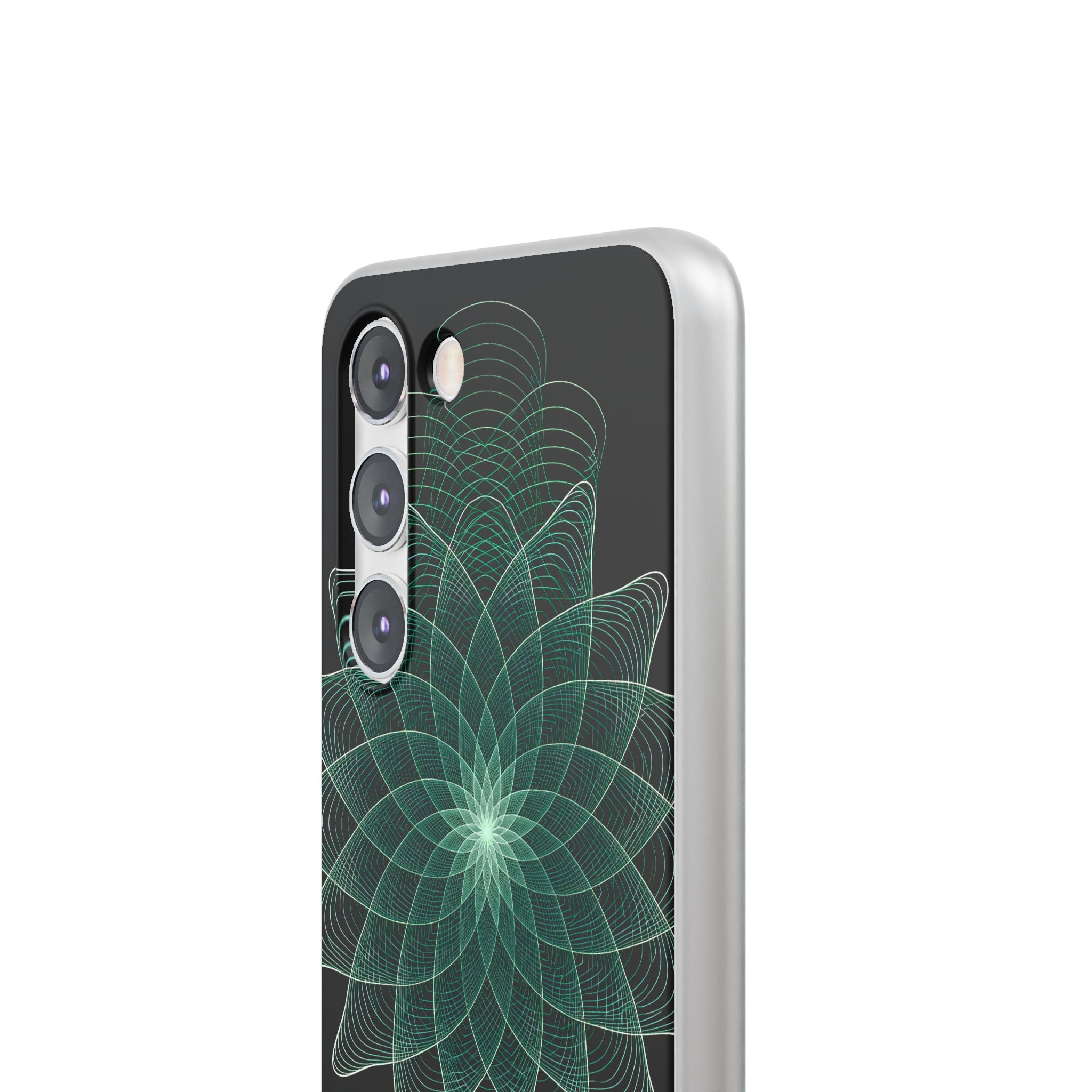 Green Lite Phone Case for Samsung - Cyan Signal Bloom
