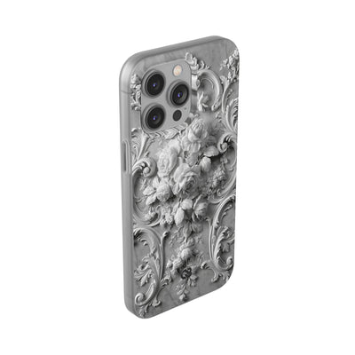 Rococo Marble Rose · Lite Phone Case for iPhone ·  White
