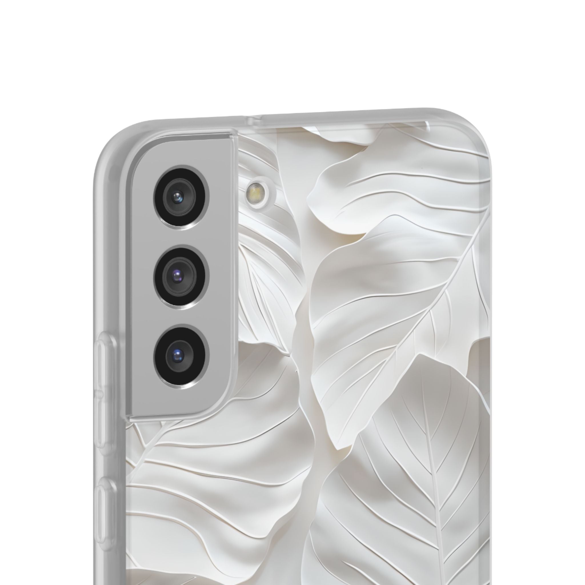 Sculpted Ivory Leaves · Soft Handyhülle für Samsung