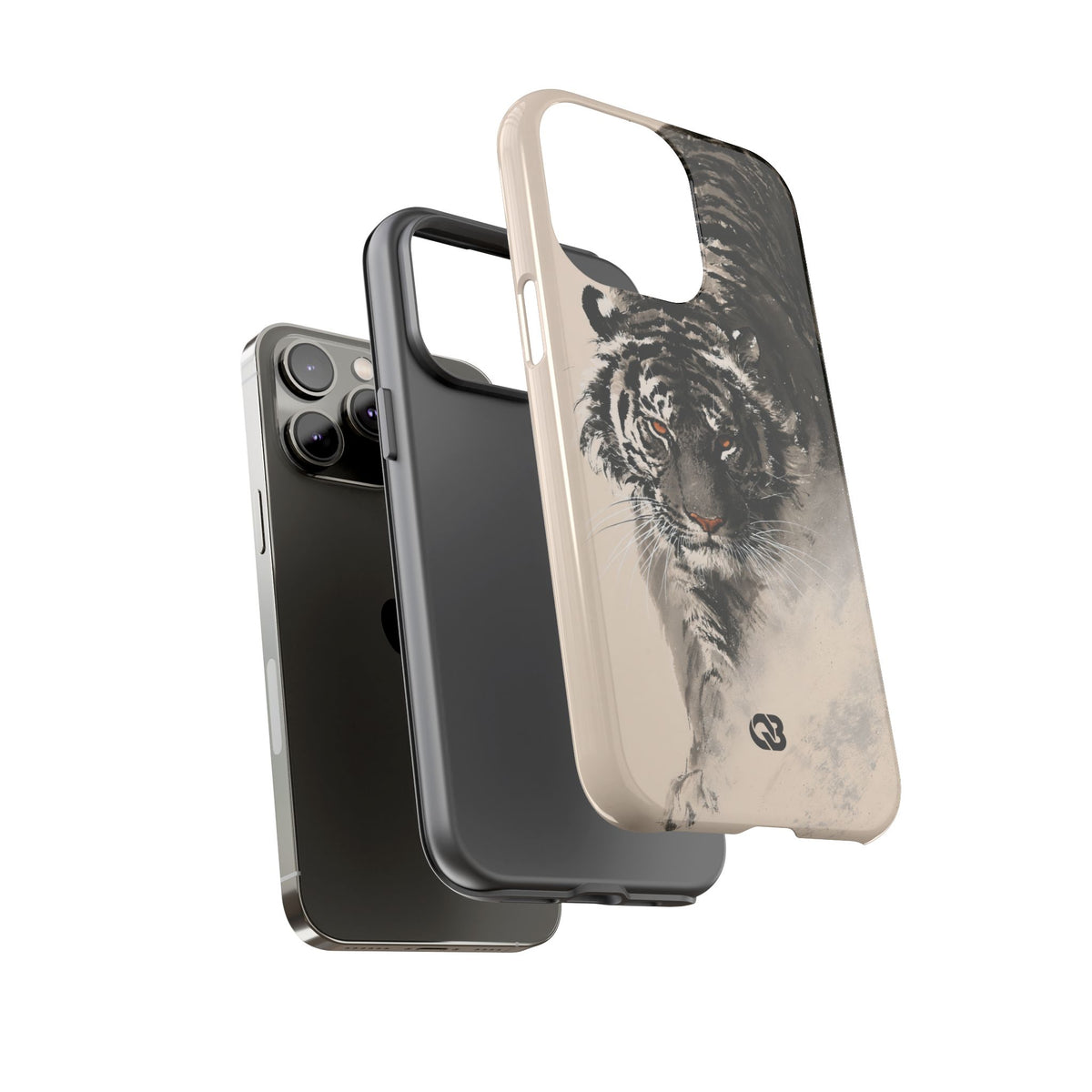 Ink Wash Tiger · Tough Phone Case for iPhone · Beige