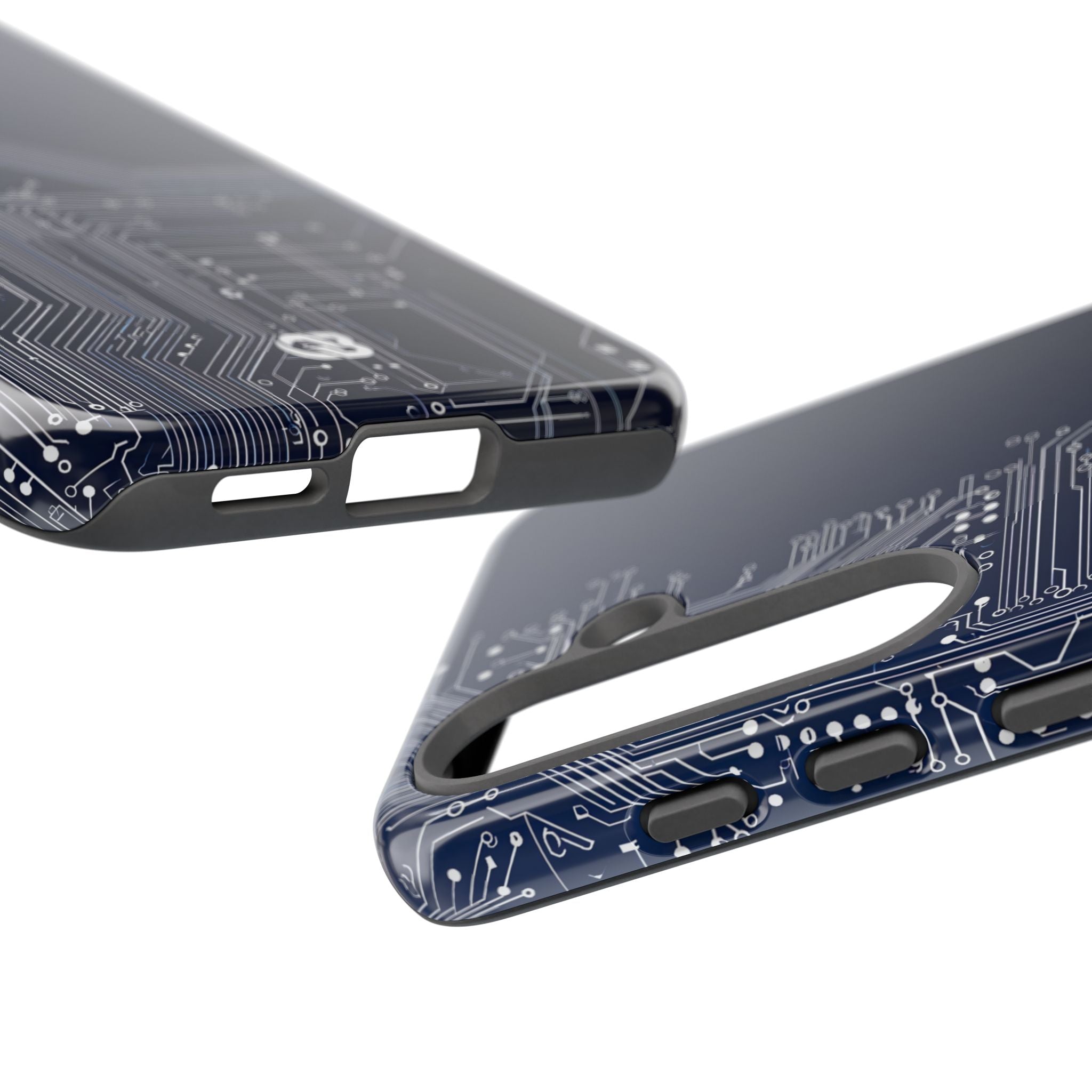 Blue Tough Phone Case for Samsung - Cobalt Data Stream