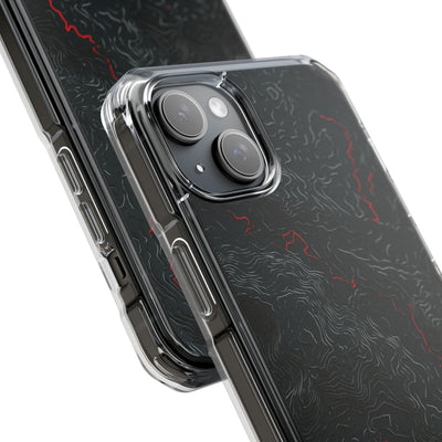 Crimson Rift · Clear Impact Magnetic Phone Case for iPhone ·  Black