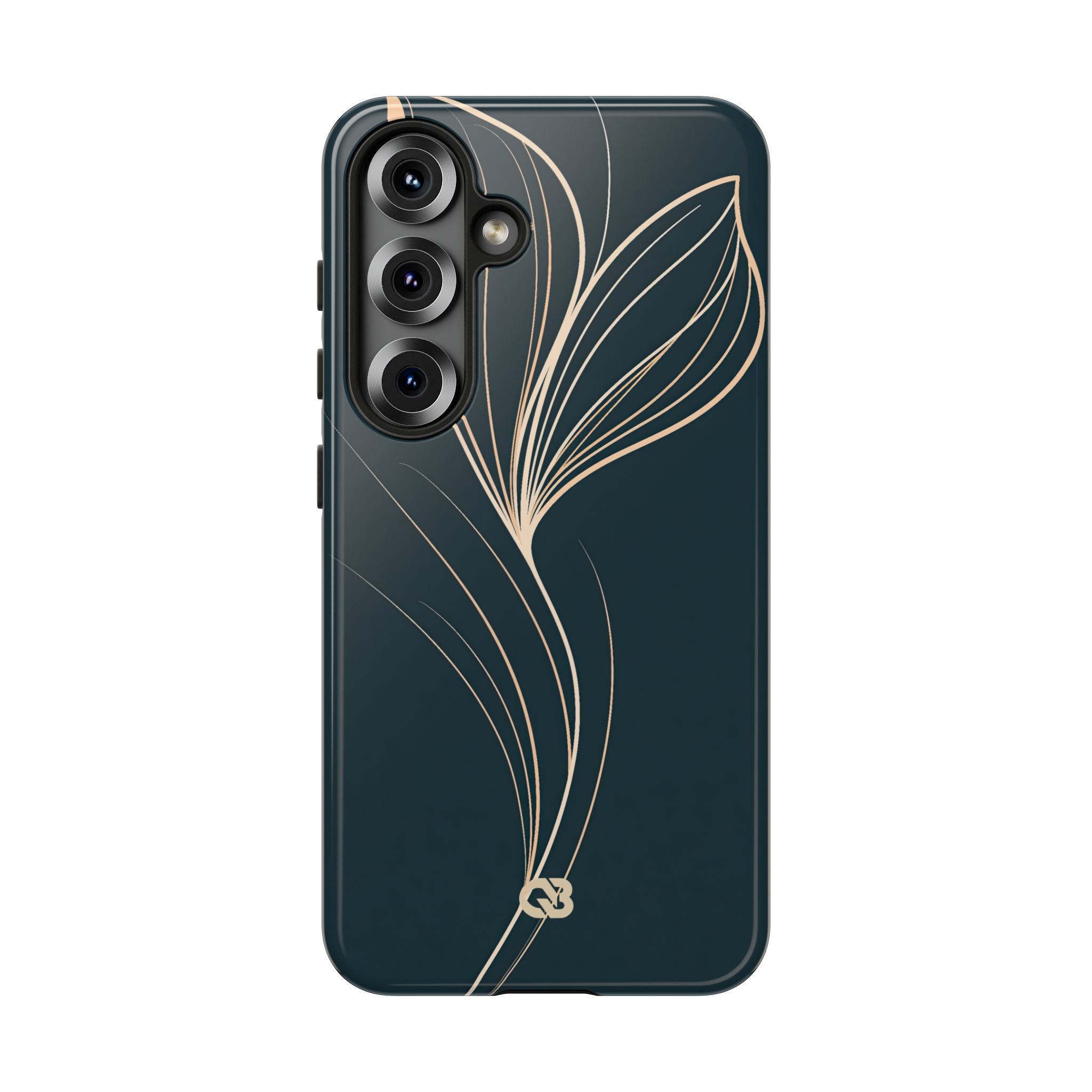 Teal Tough Phone Case for Samsung - Sandstone Silk Flora