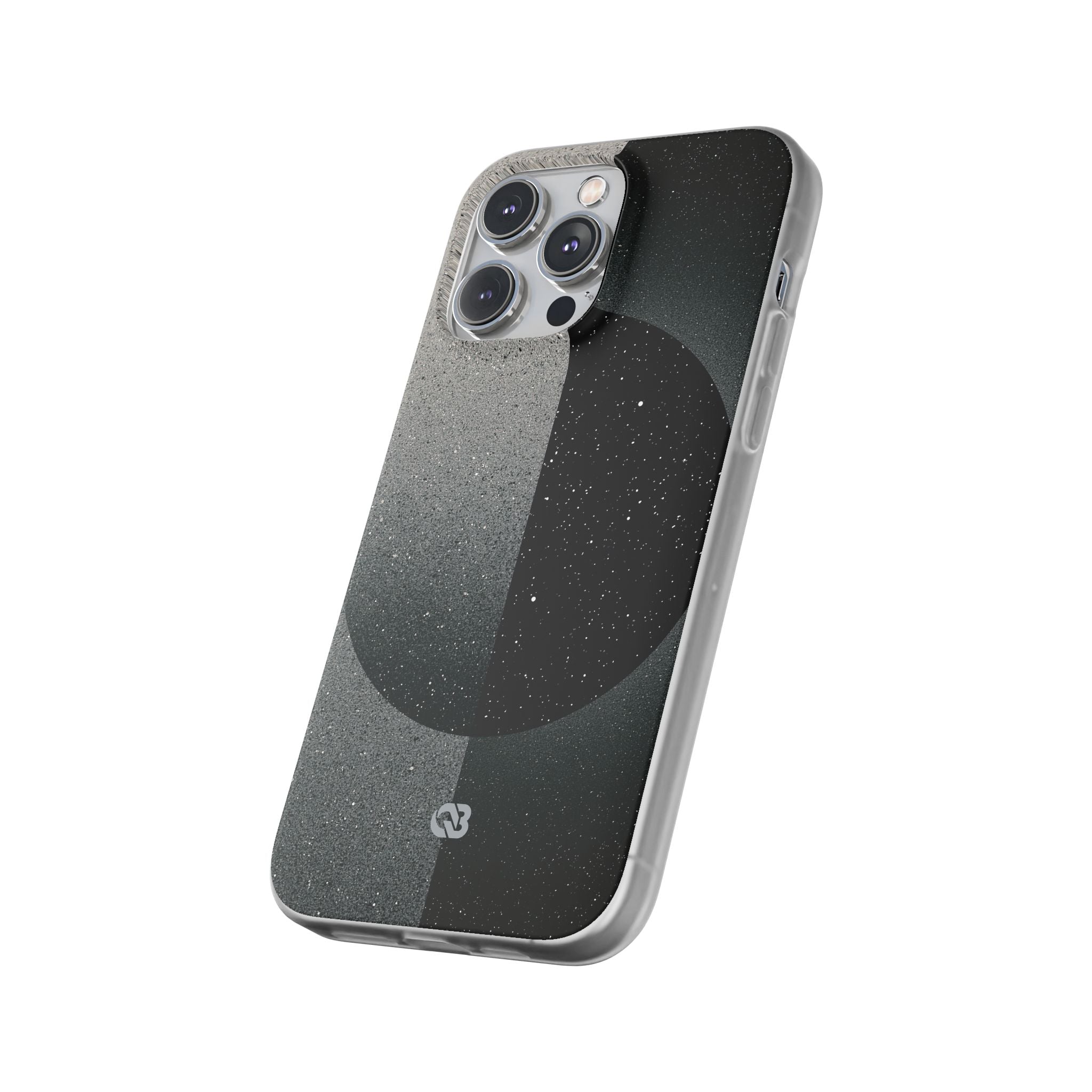 Black Lite Phone Case for iPhone - Lunar Static Orbit
