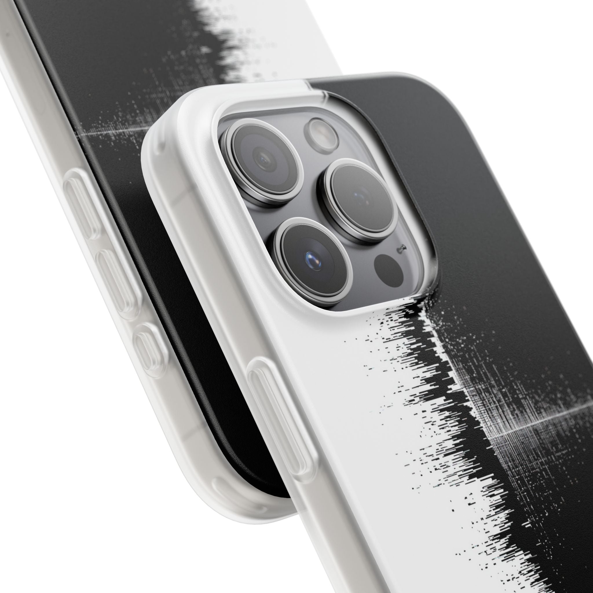 Black Lite Phone Case for iPhone - Static Signal Split