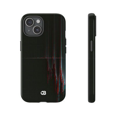 Black Tough Phone Case for iPhone - Corrupted Data Stream