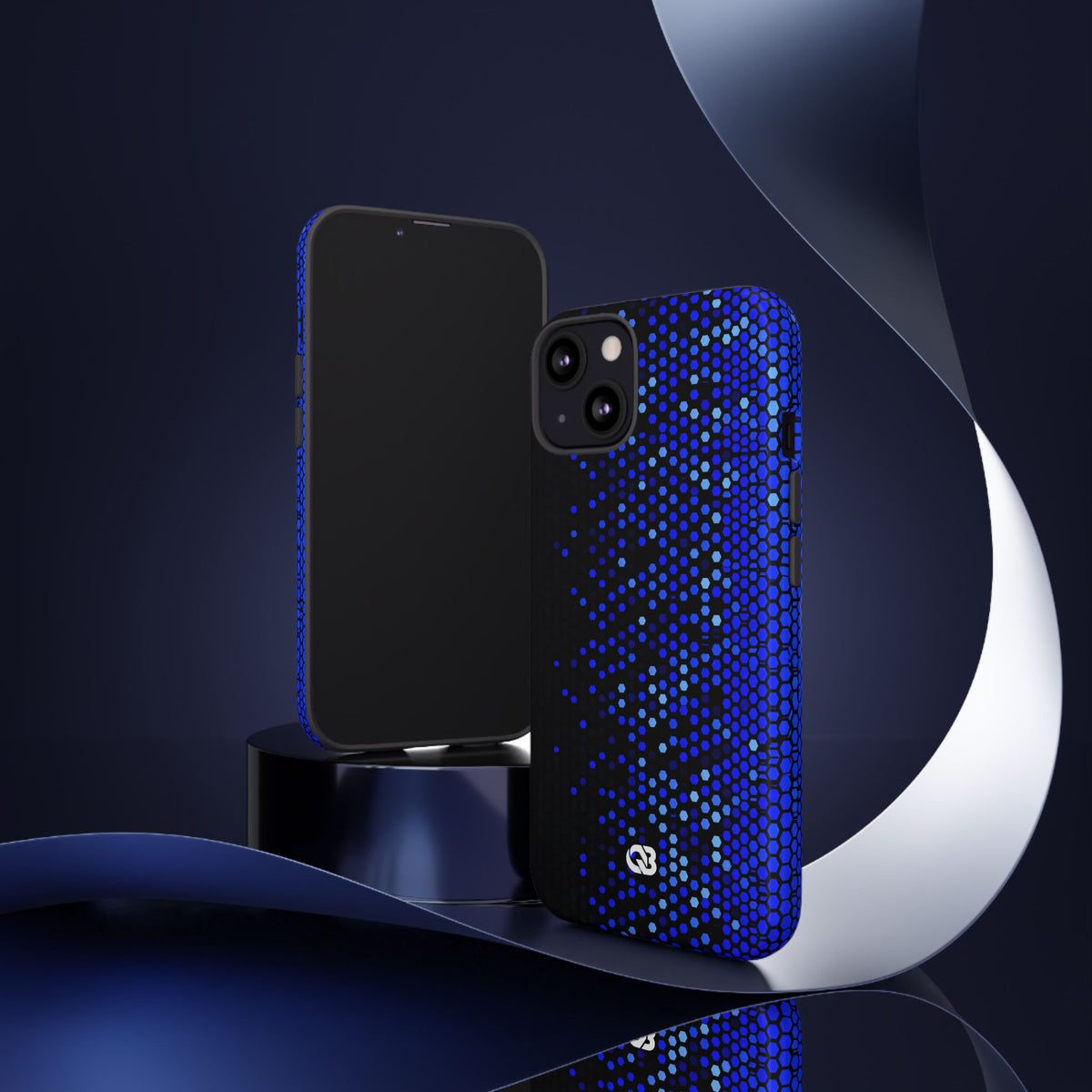 Cobalt Hex Dispersion · Tough Phone Case for iPhone · Blue
