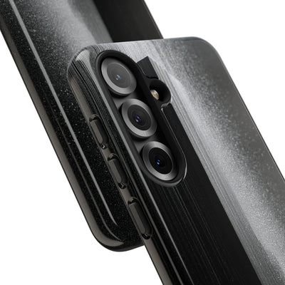 Black Tough Phone Case for Samsung - Brutalist Pixel Monolith