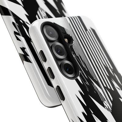White Tough Phone Case for Samsung - Shattered Vector Spire