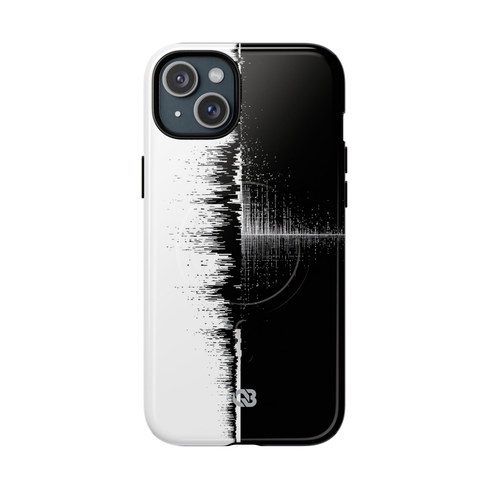 Black Tough 2.0 Magsafe Phone Case for iPhone - Static Signal Split