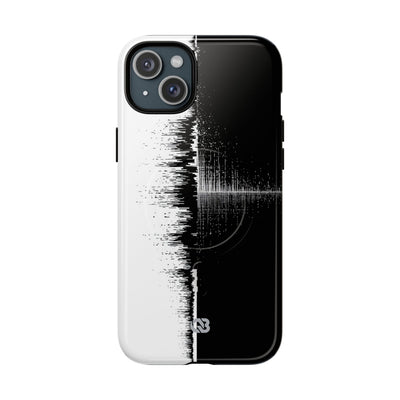 Black Tough 2.0 Magsafe Phone Case for iPhone - Static Signal Split