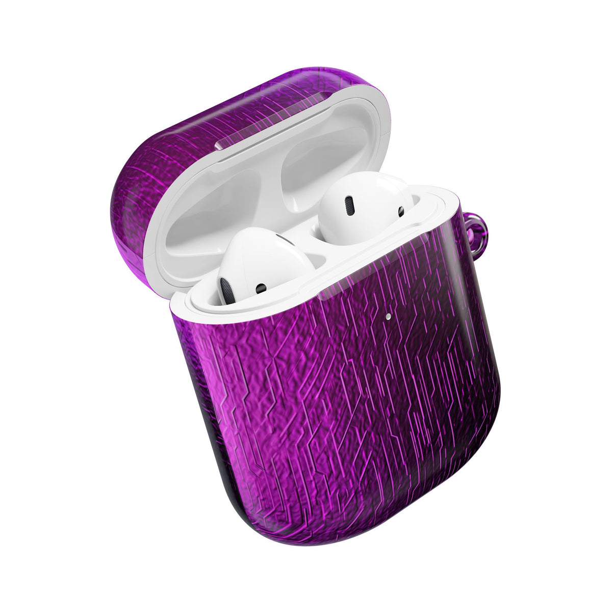 Violet Cyber Circuit · Hard Case for AirPods & AirPods Pro · Purple