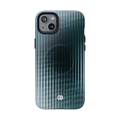 Blue Tough 2.0 Magsafe Phone Case for iPhone - Glacial Reeded Glass