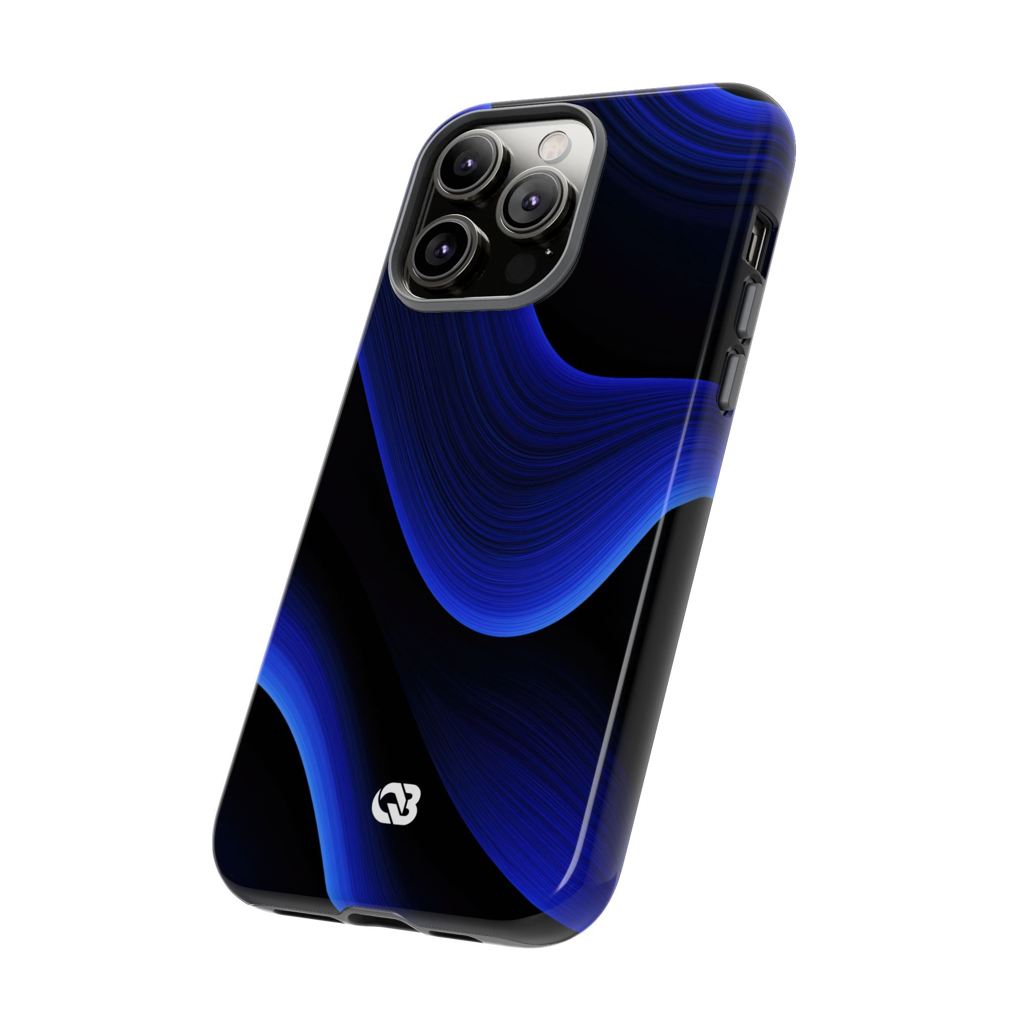 Blue Tough Phone Case for iPhone - Electric Cobalt Flow