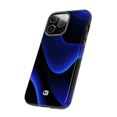 Blue Tough Phone Case for iPhone - Electric Cobalt Flow