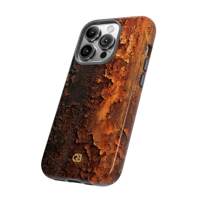 Orange Tough Phone Case for iPhone - Oxidized Iron Crust