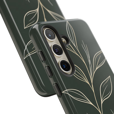 Green Tough Phone Case for Samsung - Deep Moss Willow