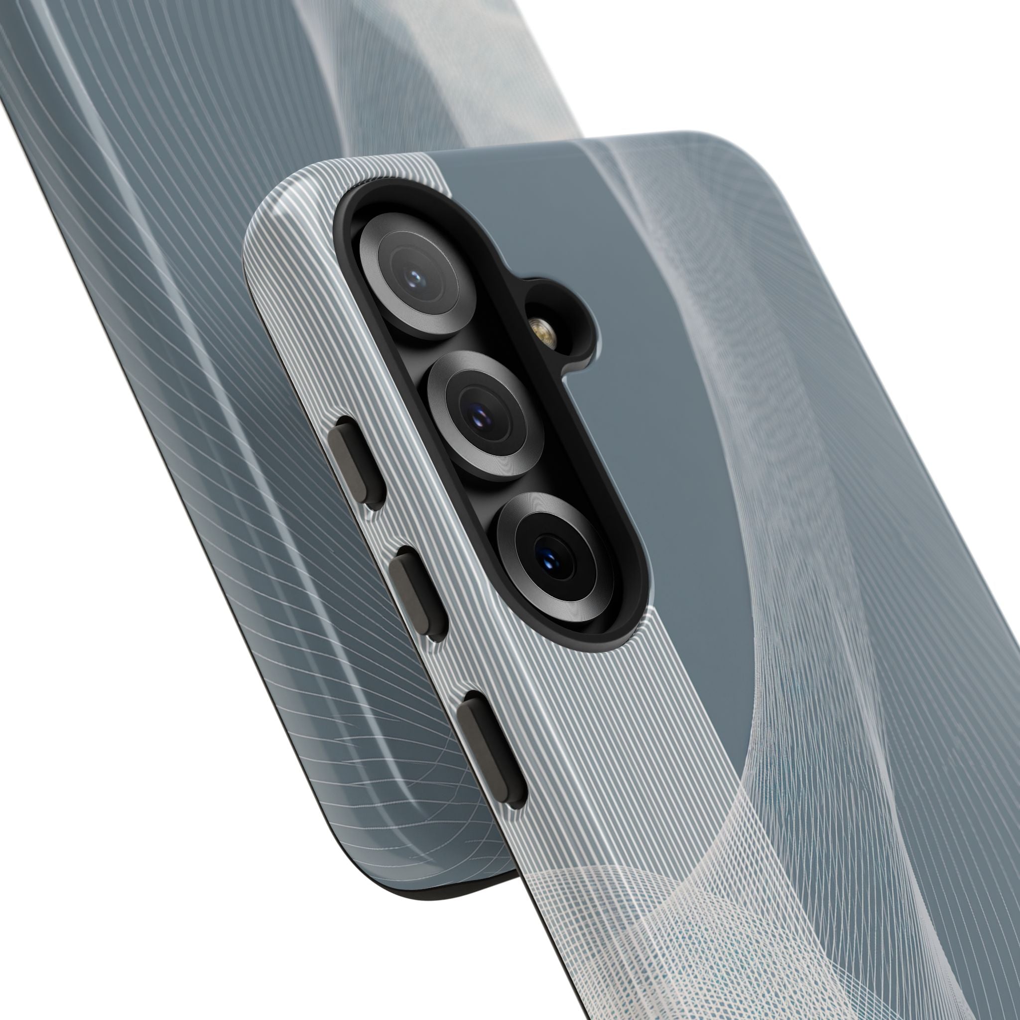 Grey Tough Phone Case for Samsung - Slate Mesh Horizon