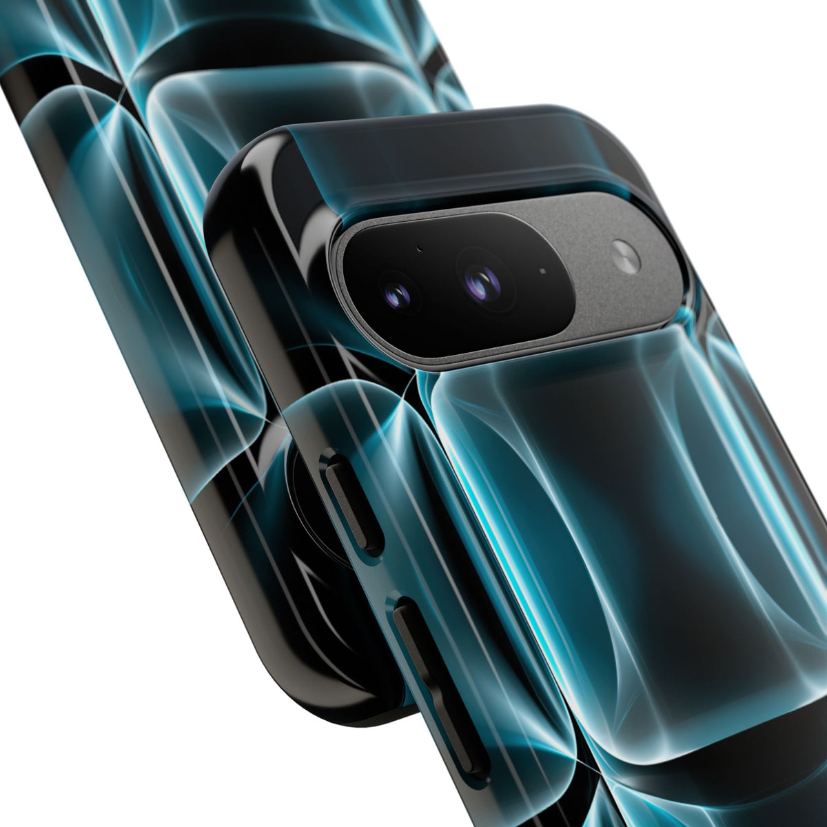 Translucent Cyber Grid · Tough Phone Case for Pixel ·  Teal