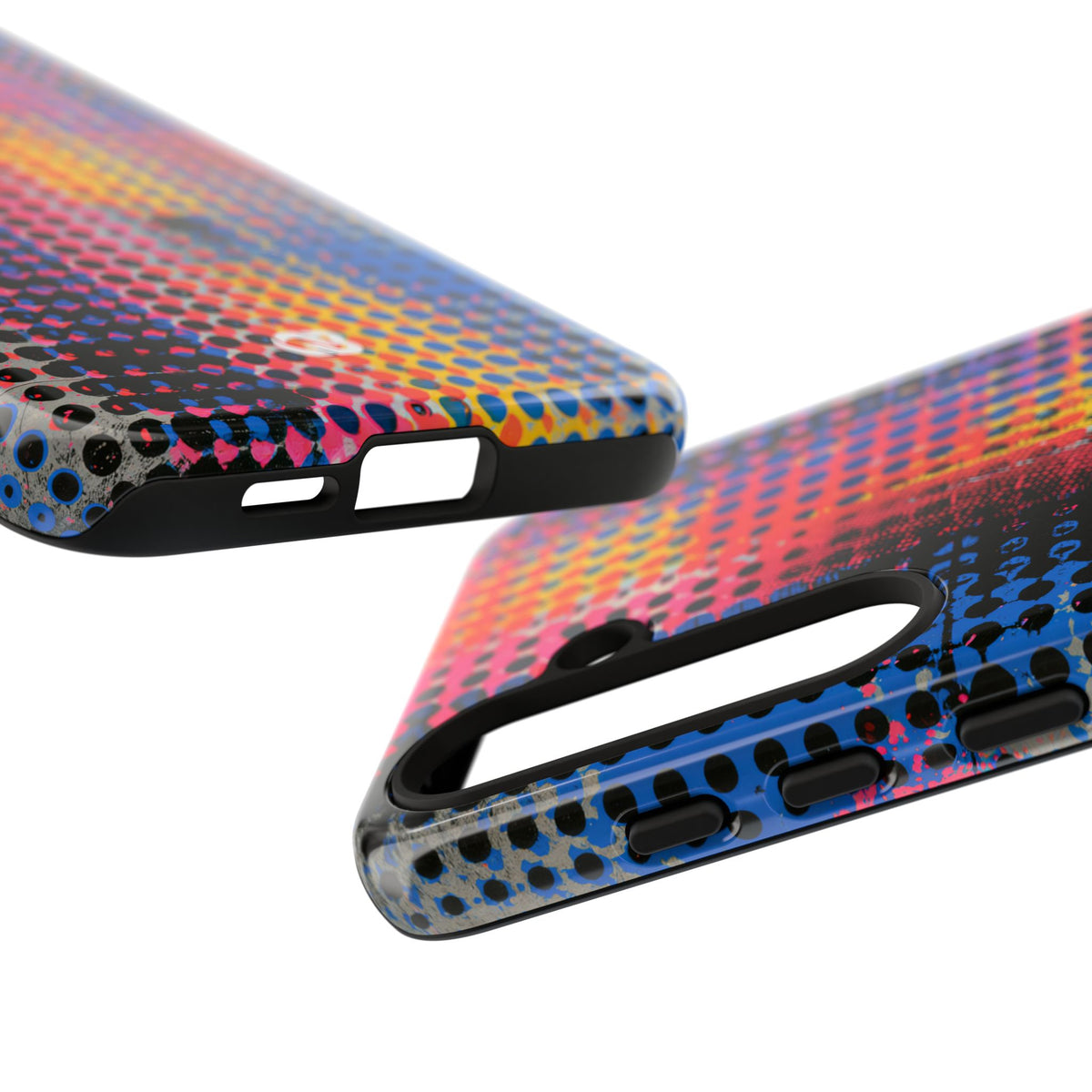 Chromatic Halftone Grid · Tough Phone Case for Samsung · Blue