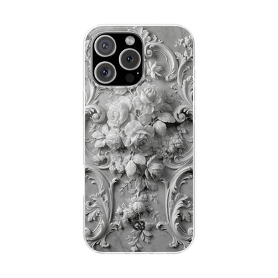 Rococo Marble Rose · Lite Phone Case for iPhone ·  White