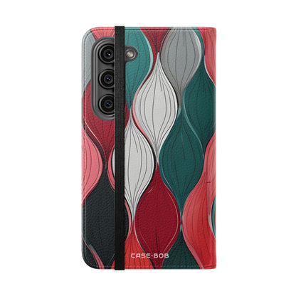 Leaf Spiral Pink - Samsung S23 Case - Portemonnee