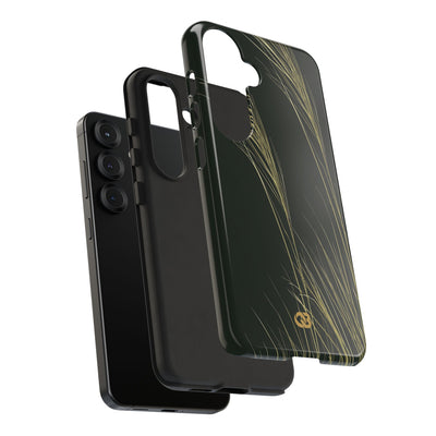 Green Tough Phone Case for Samsung - Midnight Gilded Grass