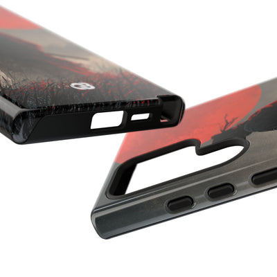Crimson Moon Ronin · Tough Phone Case for Samsung · Black