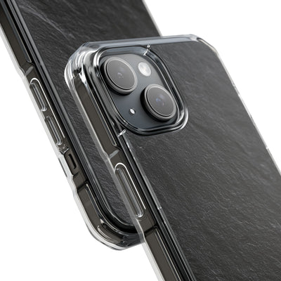 Black Impact MagSafe Phone Case for iPhone - Raw Obsidian Slate