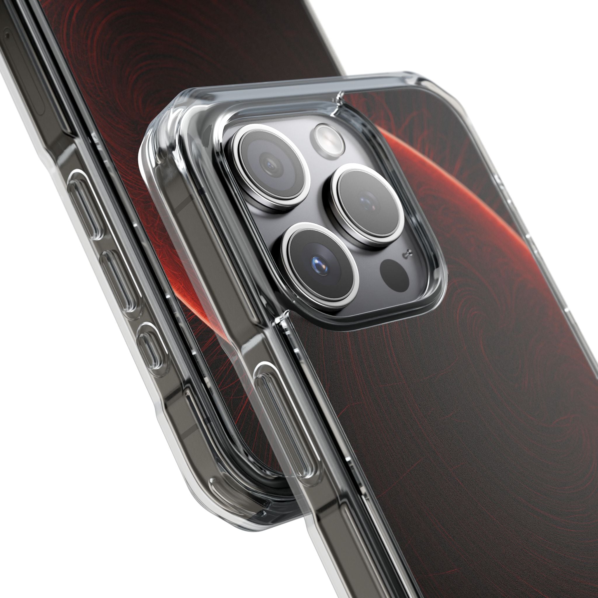 Red Impact MagSafe Phone Case for iPhone - Crimson Flare Flux