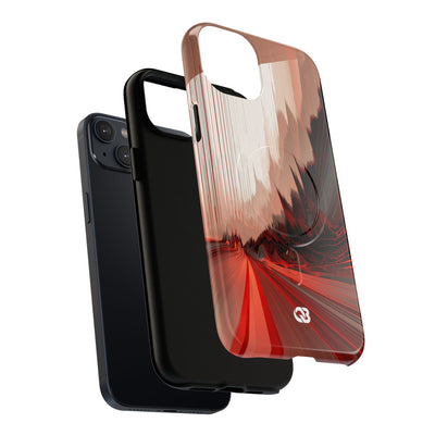 Red Tough 2.0 Magsafe Phone Case for iPhone - Crimson Pulse Horizon