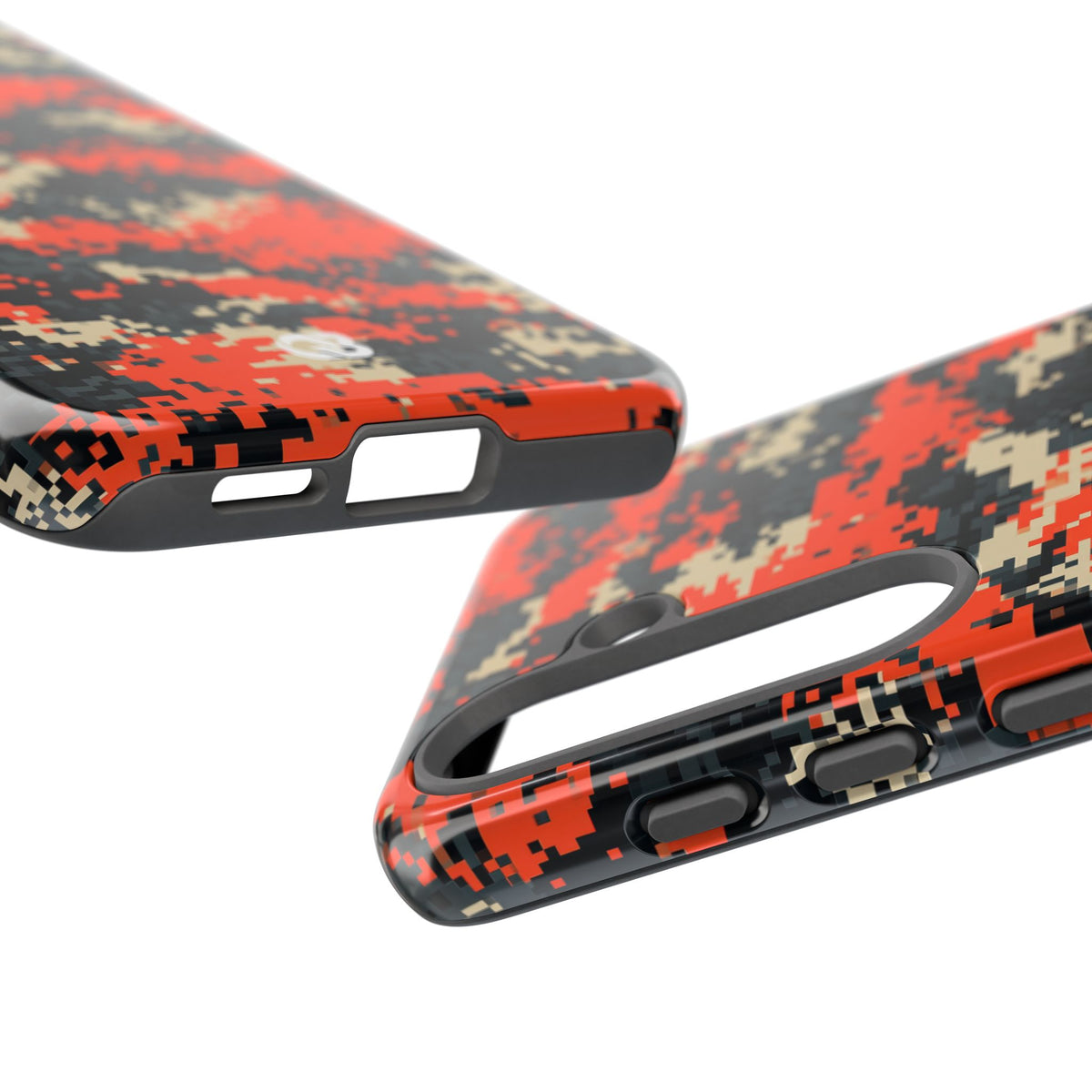Signal Pixel Camo · Tough Phone Case for Samsung · Orange