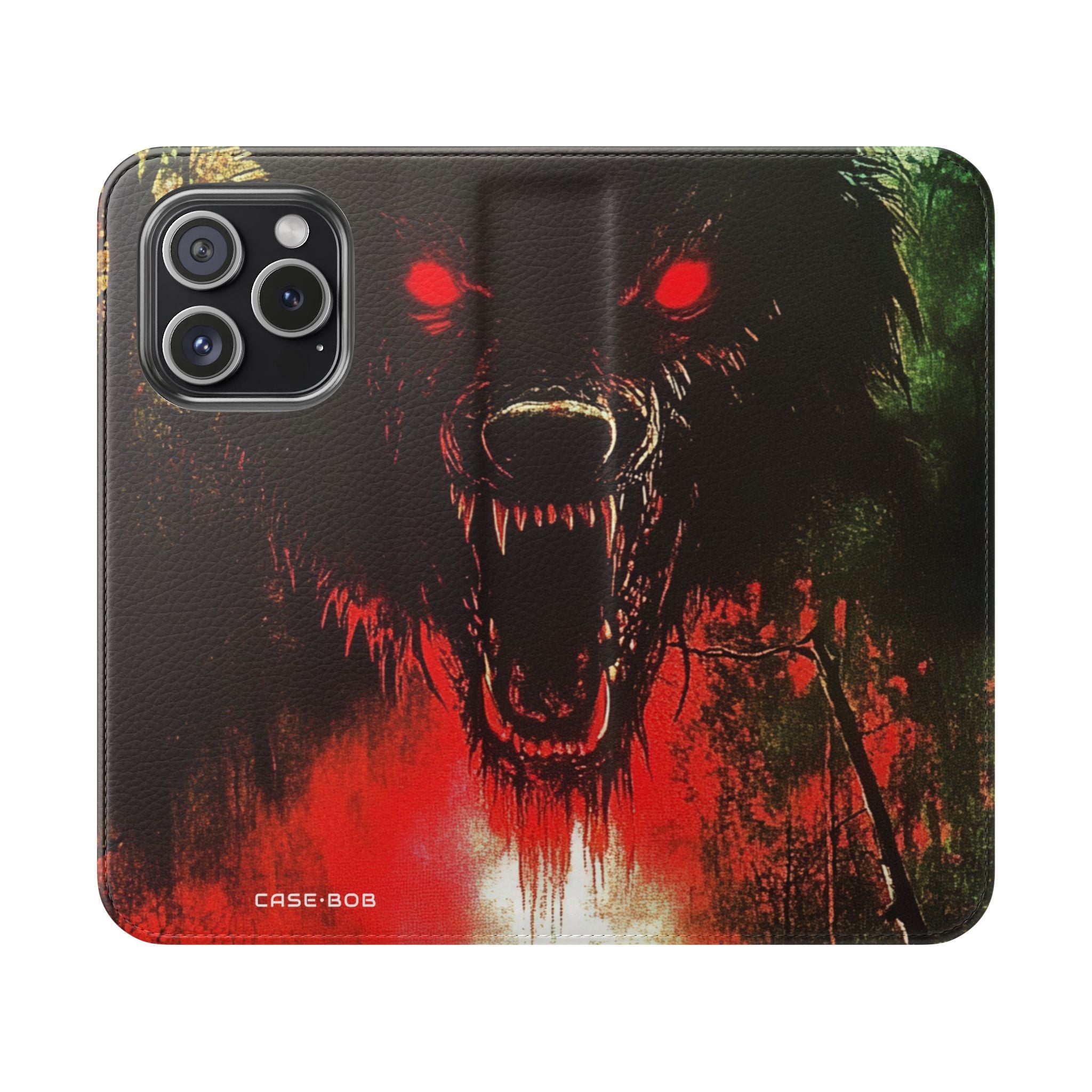 Wolf Moon Glare - iPhone 15 Pro Case - Wallet