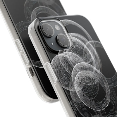Black Lite Phone Case for iPhone - Kinetic Wireframe Orbit