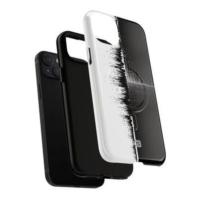 Black Tough 2.0 Magsafe Phone Case for iPhone - Static Signal Split