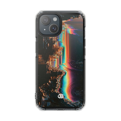 Prismatic Circuit · Clear Impact Magnetic Phone Case for iPhone · Black