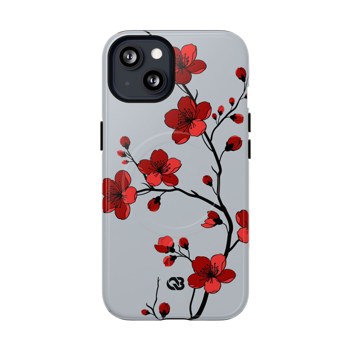 Scarlet Plum Blossom · Tough 2.0 Magnetic Phone Case for iPhone · Red