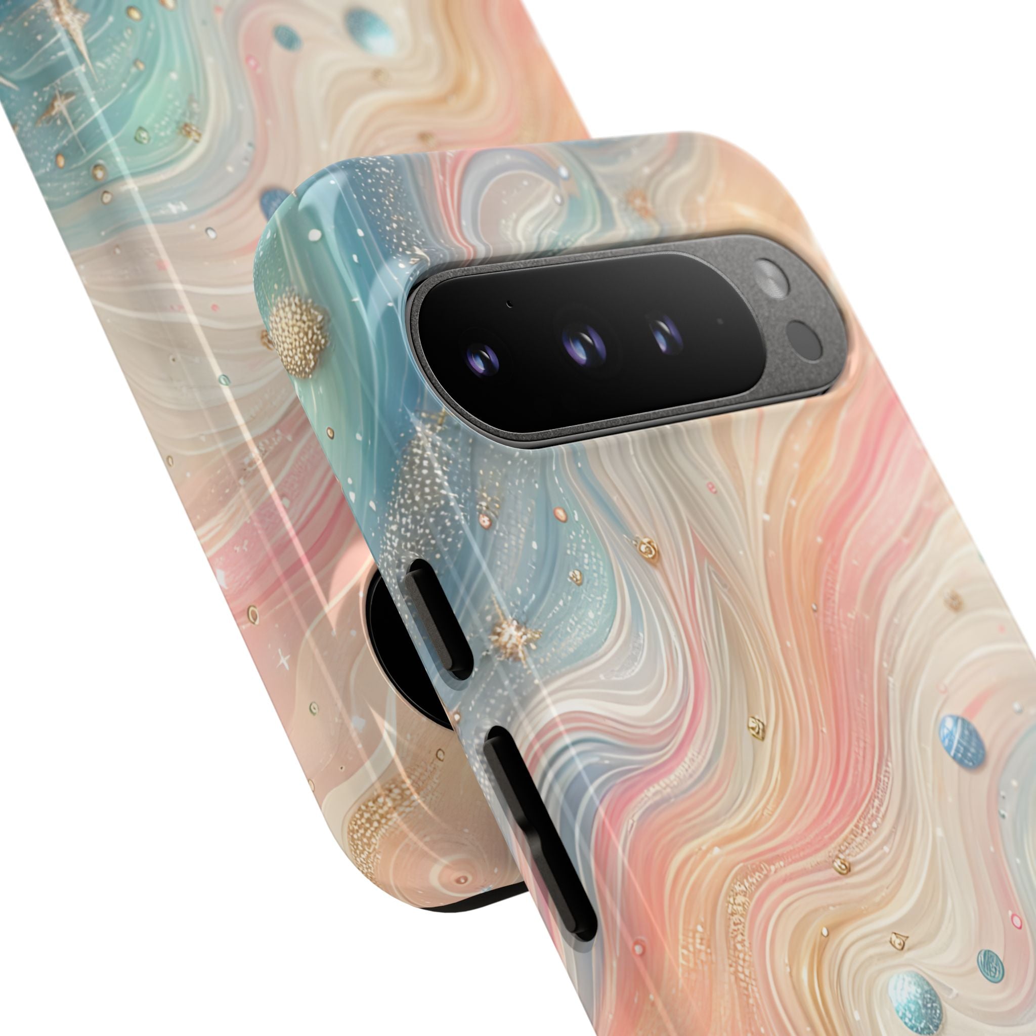 Iridescent Swirls Google Pixel 9 Pro XL Case - Tough