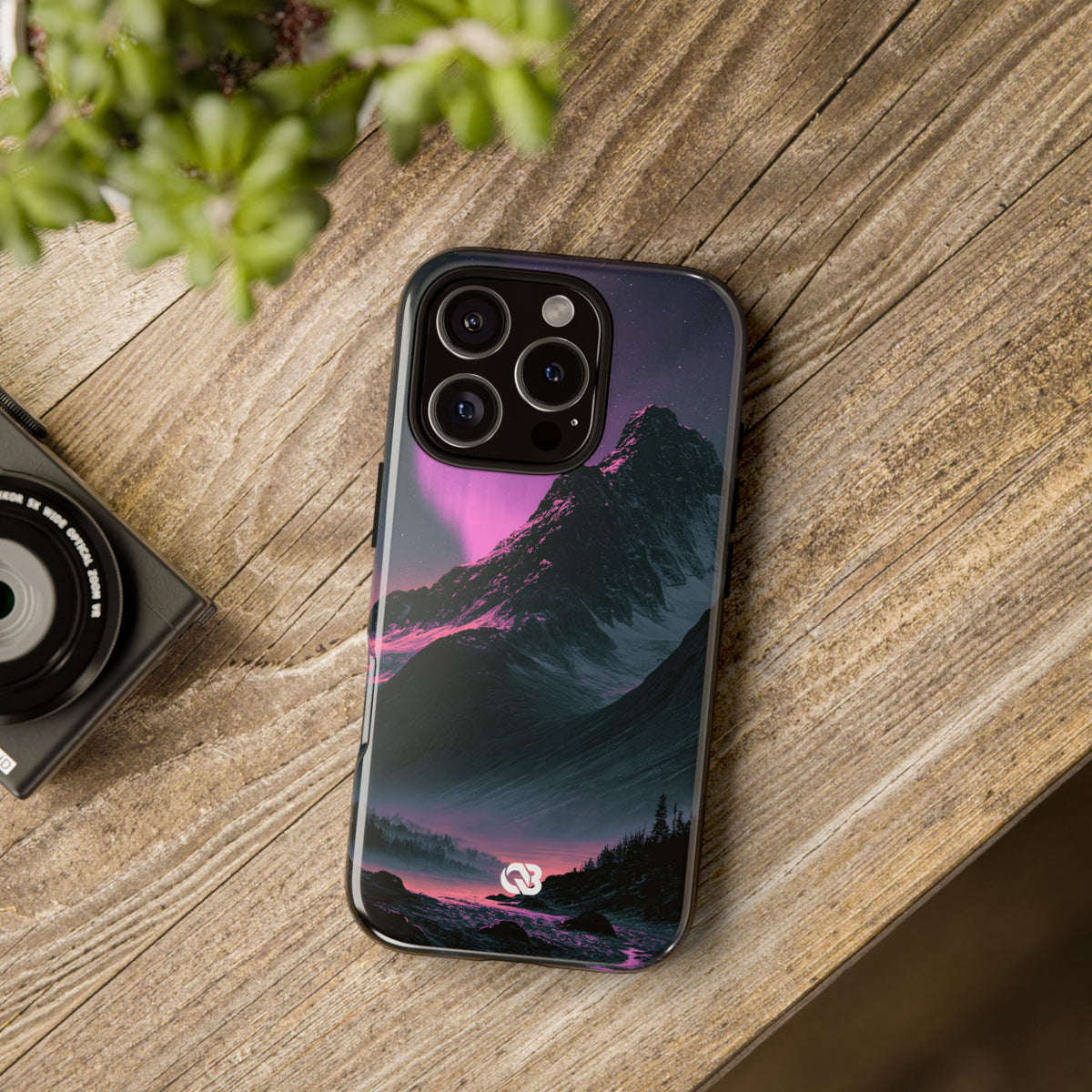 Arctic Aurora Summit · Tough Phone Case for iPhone · Black