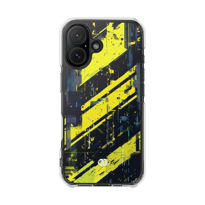 Acid Hazard · Clear Impact Magnetic Phone Case for iPhone ·  Yellow