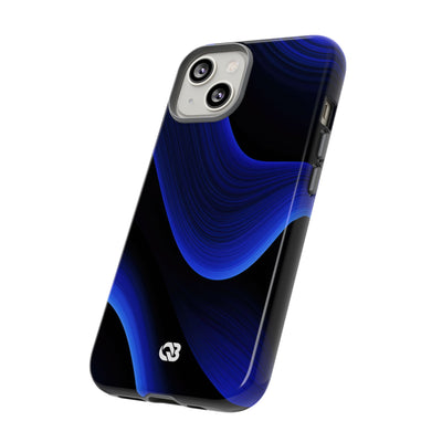 Blue Tough Phone Case for iPhone - Electric Cobalt Flow