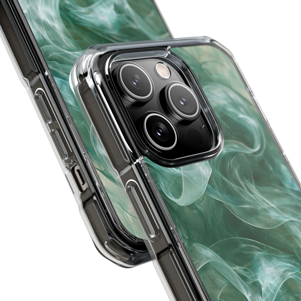 Translucent Aqua Flow · Clear Impact Magnetic Phone Case for iPhone · Teal