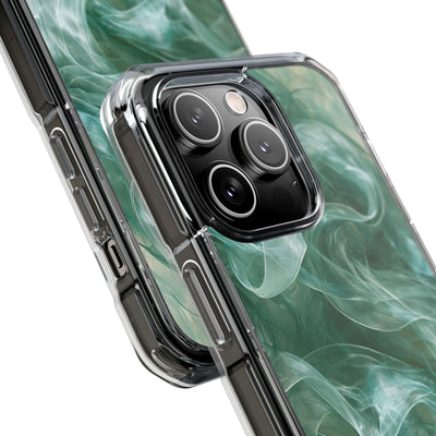 Translucent Aqua Flow · Clear Impact Magnetic Phone Case for iPhone · Teal