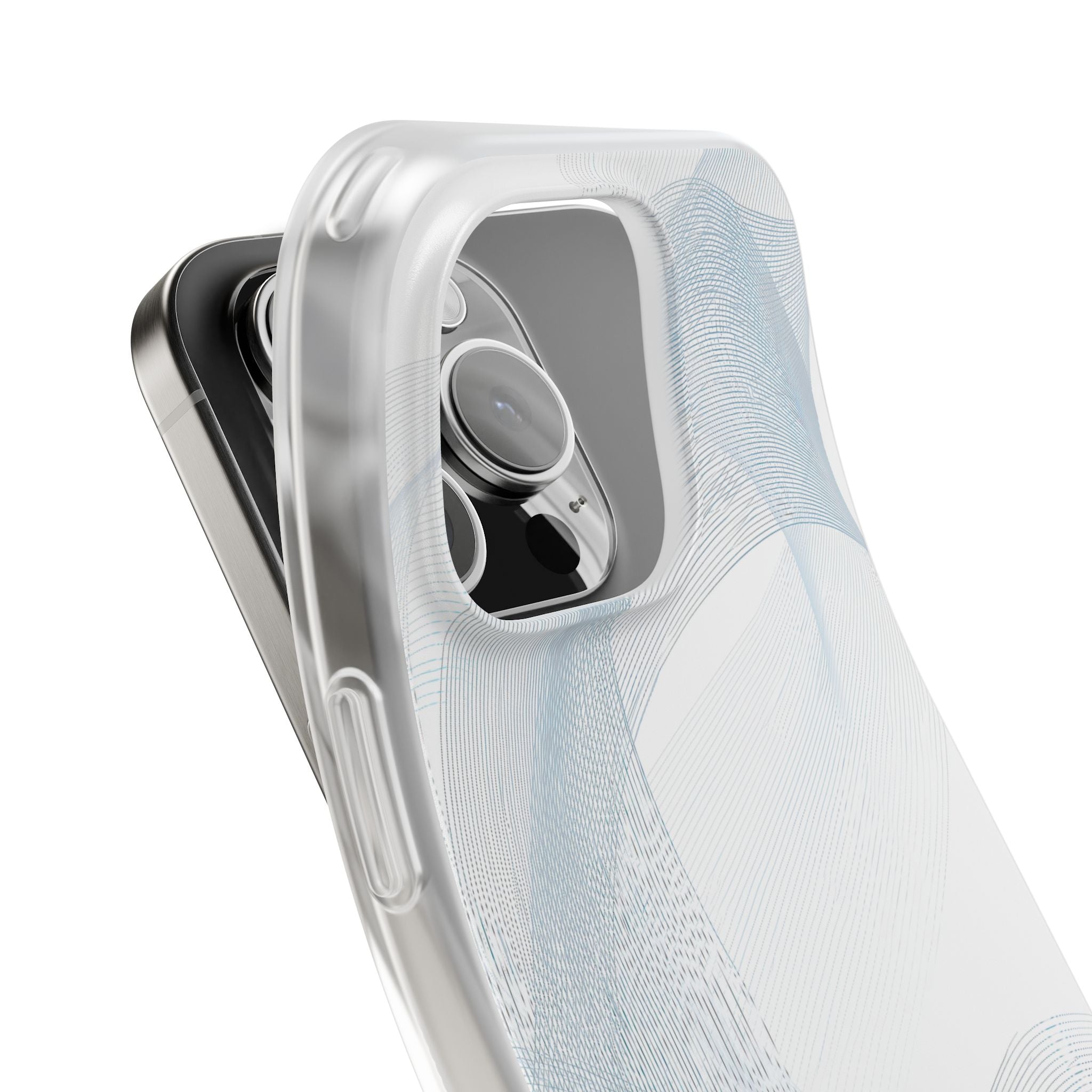 White Lite Phone Case for iPhone - Arctic Line Current