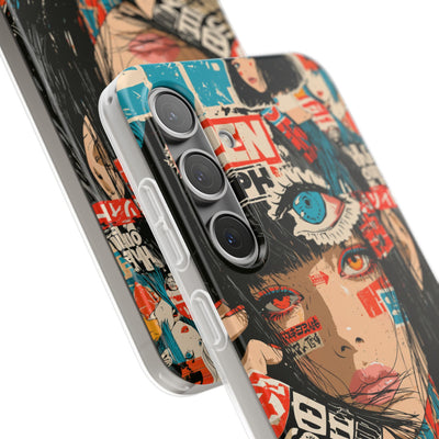Shibuya Street Collage · Lite Phone Case for Samsung · Red